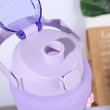 Bộ bình đựng nước BPA-free (2L & 1L) có vạch nhắc giờ uống nước (tặng bộ sticker 3D)