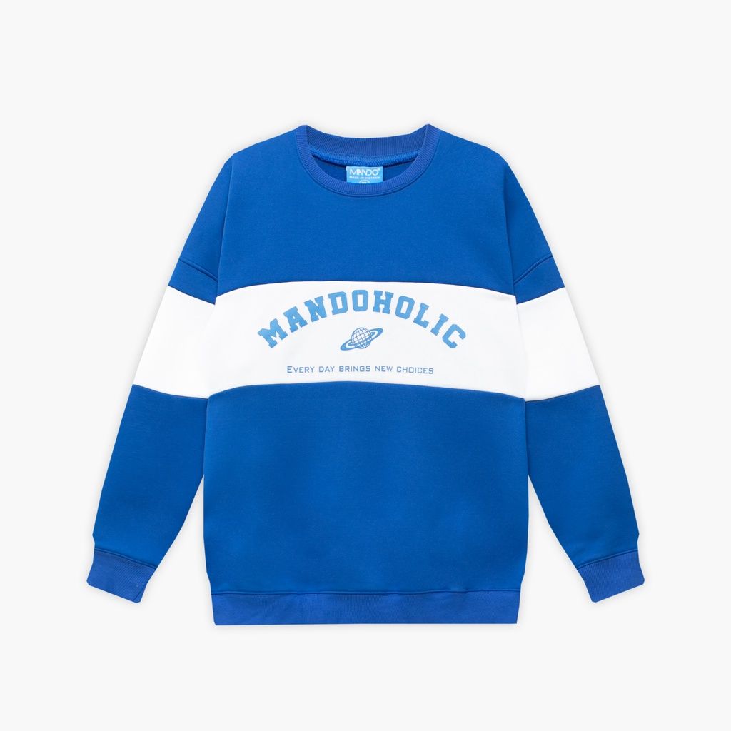  Áo Sweater Nỉ Nam MANDO Phối Màu Chất liệu Nỉ Cào Dày Dặn, Form Rộng Hình In Unisex Phong Cách Unisex SWT012 