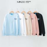  Áo Sweater Nỉ Nam MANDO Chất Nỉ Chân Cua Co Dãn, Dày Dặn Mềm Mịn Form Rộng Phong Cách Unisex - SWT001 