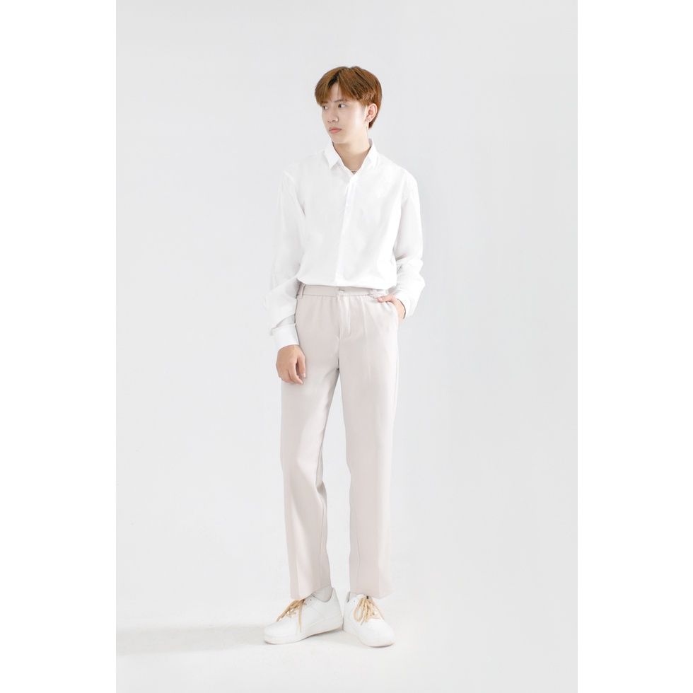  Áo Sơ Mi Dài Tay Nam MANDO Slim Fit Basic Thời Trang Công Sở Hàn Quốc Chất Cotton Cao Cấp 3 Màu Lộ Cúc Unisex SMD120 