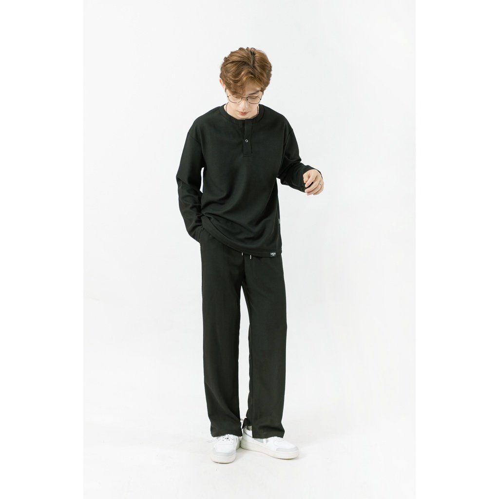  Áo Sweater Nam Form Rộng MANDO Cổ Tròn, Có Cúc Cài Basic Unisex Thời Trang Len Hàn Quốc SWT004 