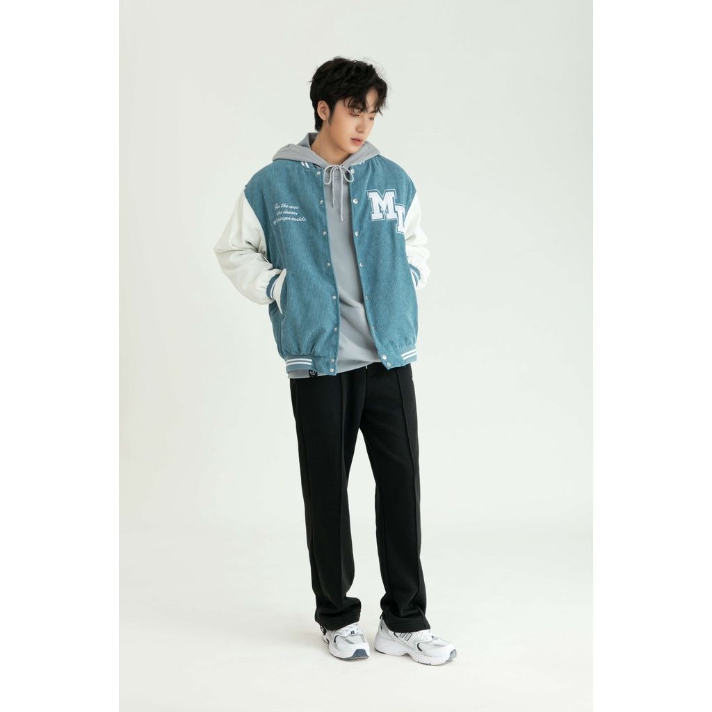  Áo Khoác Bomber Varsity Nhung Tăm Nam MANDO 3 Màu Form Rộng Basic Thể Thao Unisex Thời Trang Hàn Quốc BOB001 - BOB006 