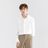  Áo Sơ Mi Giấu Cúc Cổ Bẻ Trơn Dài Tay Nam MANDO Form Slimfit Basic Unisex Thời Trang Công Sở Hàn Quốc SMD119 