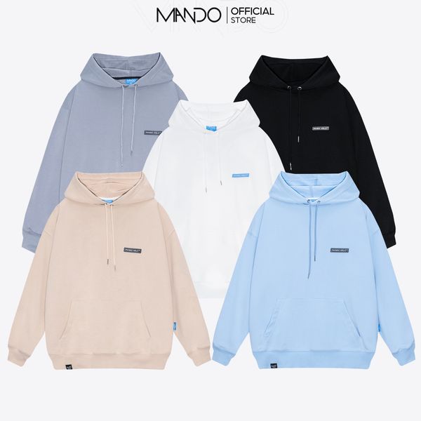  Áo Hoodie Nam MANDO Dài Tay Form Rộng Trơn Basic Unisex Nhiều Màu Thời Trang Hàn Quốc HOD002 