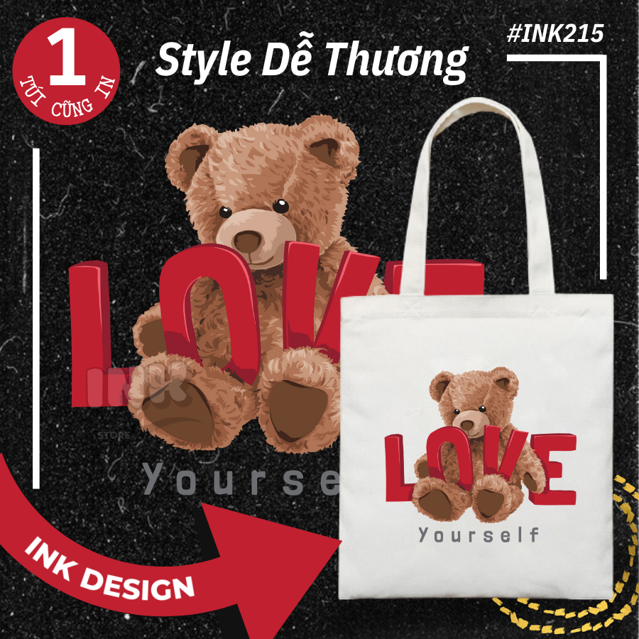 Túi Tote Bag Vải Canvas Mẫu In Chất Lượng - STYLE DỄ THƯƠNG