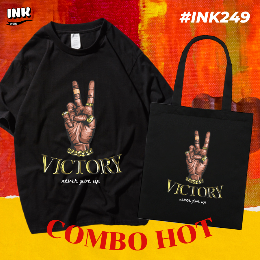 COMBO HOT: Áo thun + túi canvas VICTORY INK249