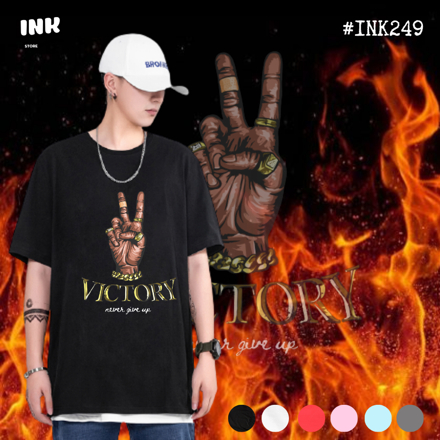 Áo thun VICTORY NEVER GIVE UP ĐỘC LẠ INK249