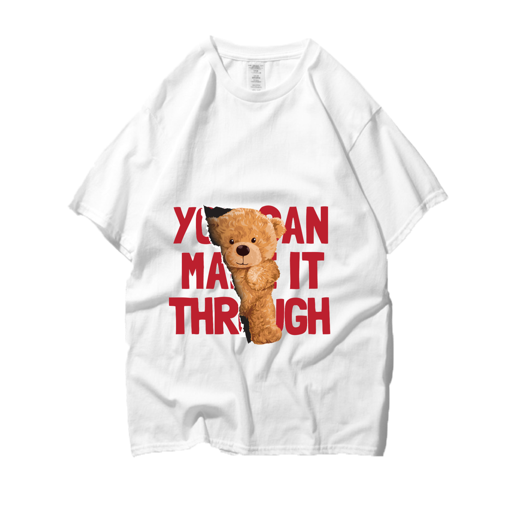Áo thun gấu YOU CAN MAKE IT THROUGH INK209