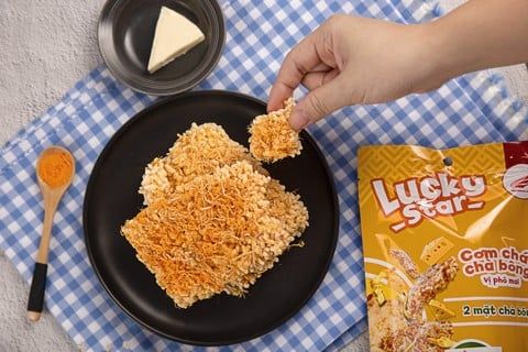 Combo Cơm cháy chà bông 3 vị (Truyền Thống - Cay - Phô Mai) Lucky Star 50g thơm ngon đậm vị nhiều dinh dưỡng | Đồ ăn vặt Nonglamfood