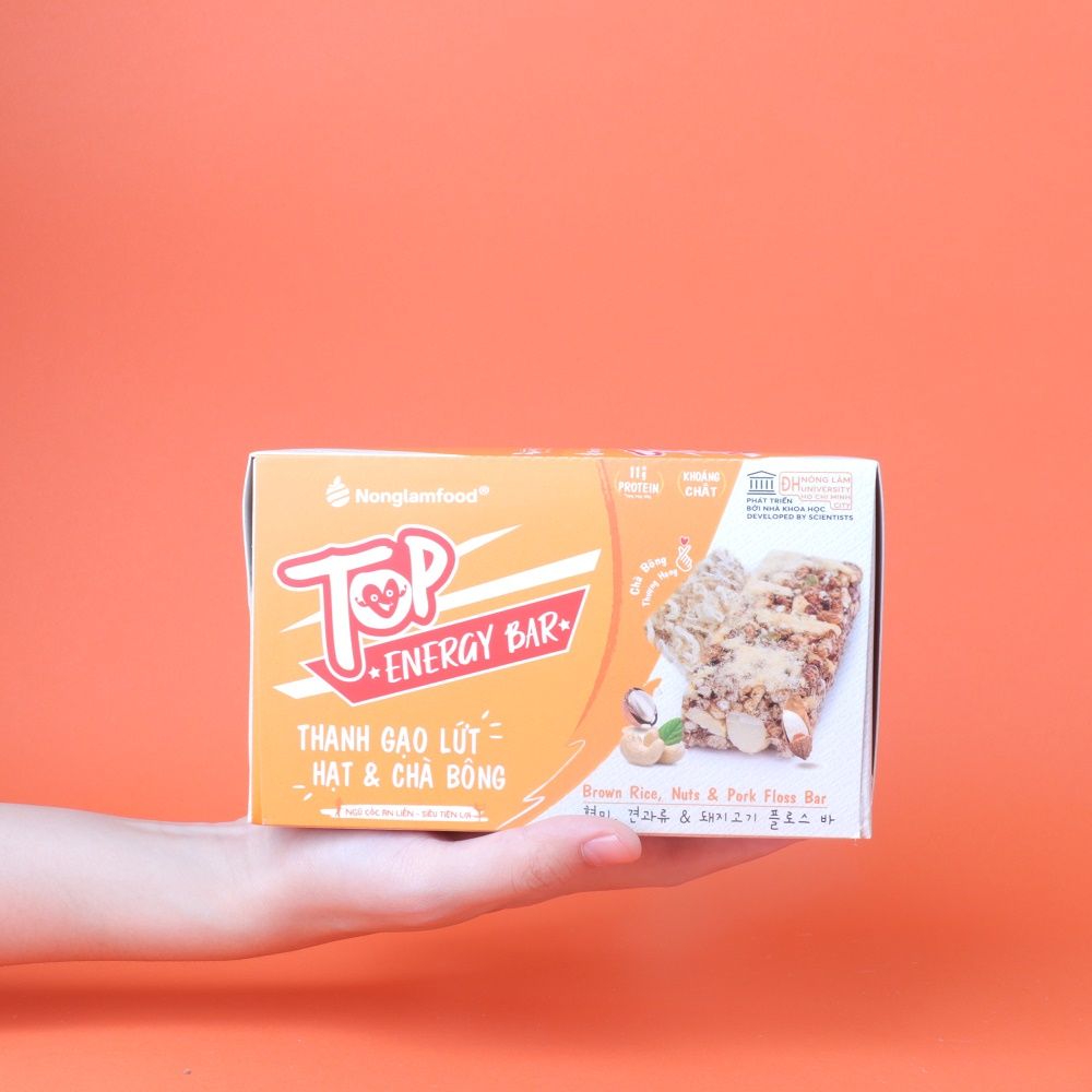 Thanh gạo lứt Top Energy Bar hạt & chà bông 17g | Tốt cho sức khỏe | Healthy Snack