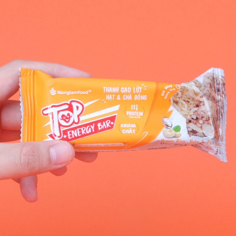 Thanh gạo lứt Top Energy Bar hạt & chà bông 17g | Tốt cho sức khỏe | Healthy Snack