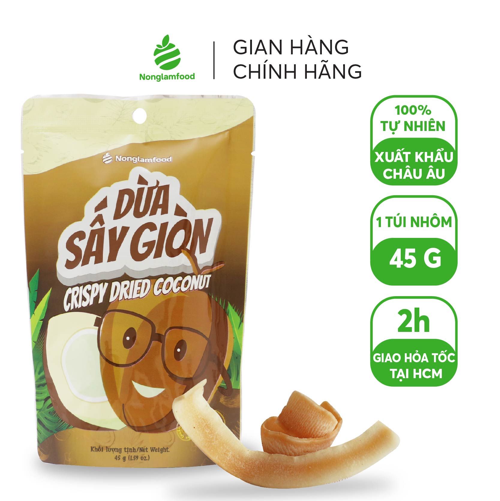 Dừa sấy giòn 45g