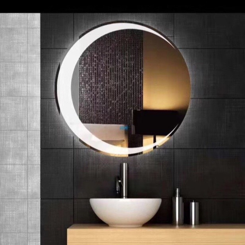 Gương treo tường nhà tắm led cảm ứng 60×60