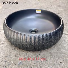 Chậu rửa mặt hàn quốc - 357 black