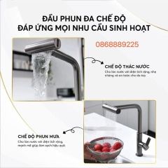 Vòi rửa bát 3 trong 1 dây rút K72