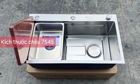 Chậu rủa bát 304 hàn quốc 75x45 mới