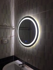 Gương treo tường phòng tắm tròn led cảm ứng 60x60
