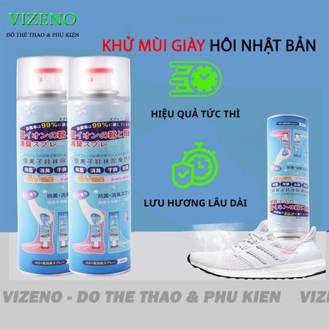 Bình xịt khử hôi giày công nghệ NaNo mát lạnh, lưu hương lâu dài