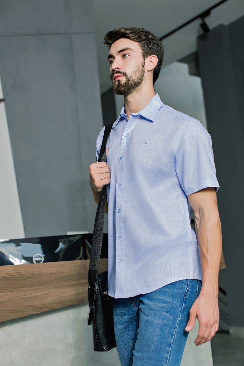 Áo sơ mi tay ngắn WS21SS46P-SC