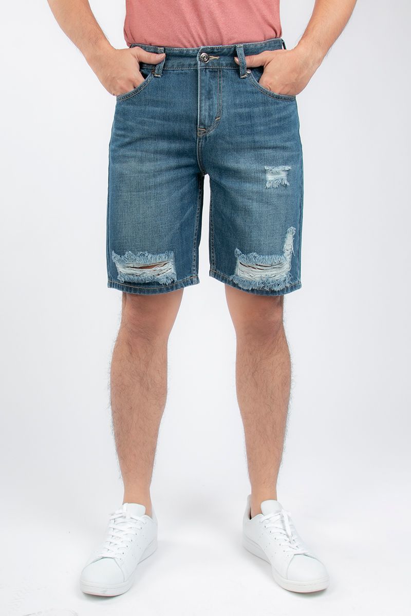 Quần shorts jean nam rách thời trang FSP18A007-J