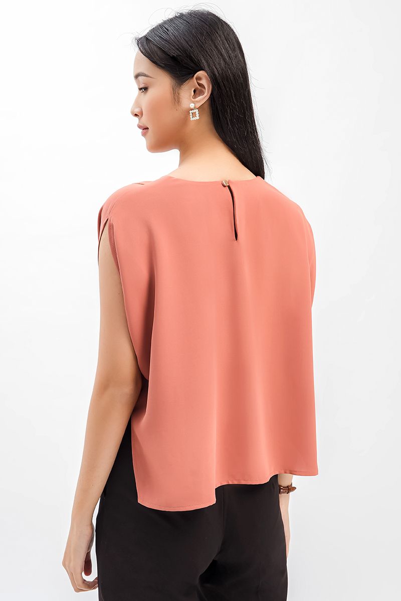 Áo kiểu nữ tay cánh dơi xẻ tà FWBL21SS35L