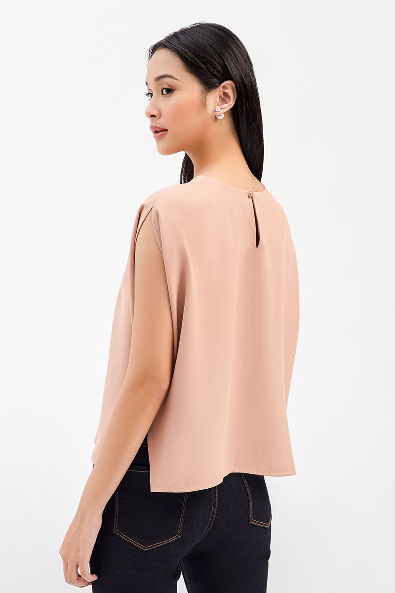 Áo kiểu nữ tay cánh dơi xẻ tà FWBL21SS35L
