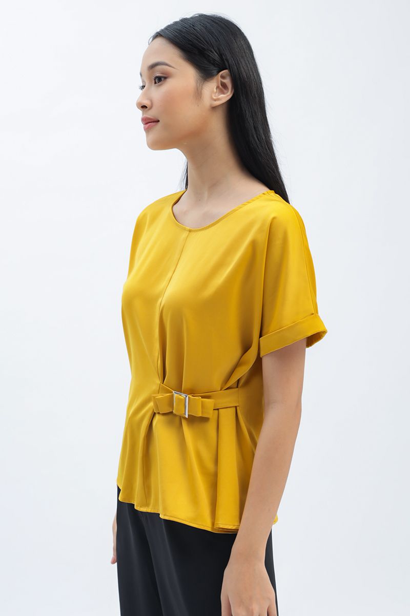 Áo kiểu nữ có thắt nơ 1 bên eo FWBL21SS36C