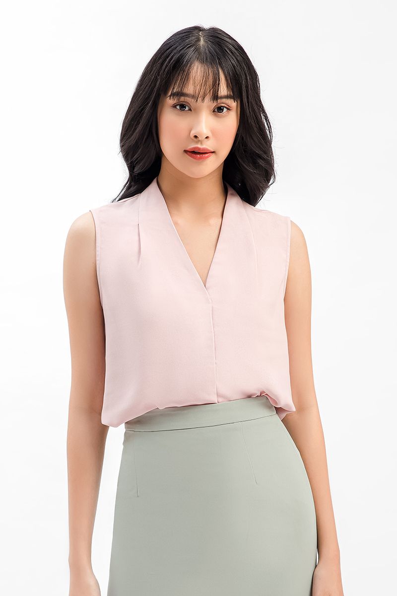 Áo kiểu nữ cổ V thanh lịch FWBL21SS37L