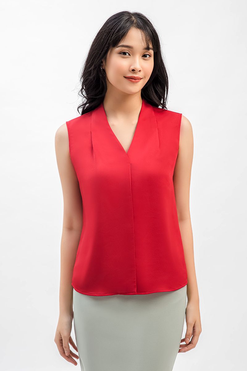 Áo kiểu nữ cổ V thanh lịch FWBL21SS37L