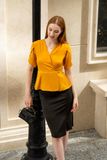  Áo Blouse Cổ Chữ V Nữ Tính FWBL23FH05C 