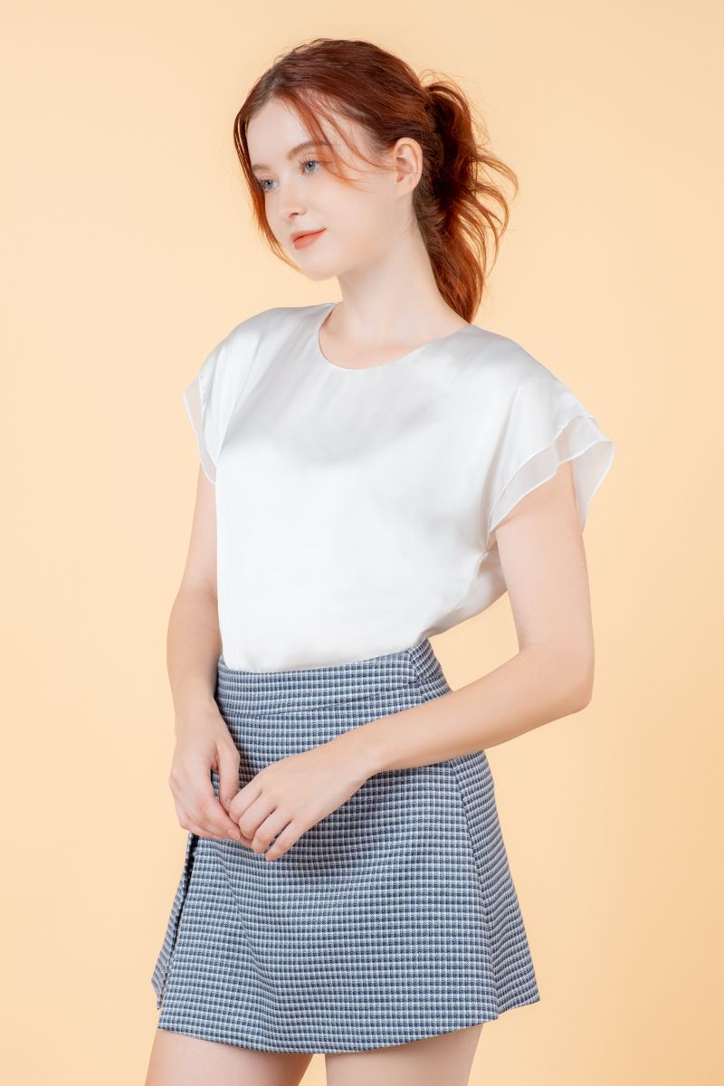 Áo Blouse Nữ Tay Ngắn Thanh Lịch FWBL23SS05C