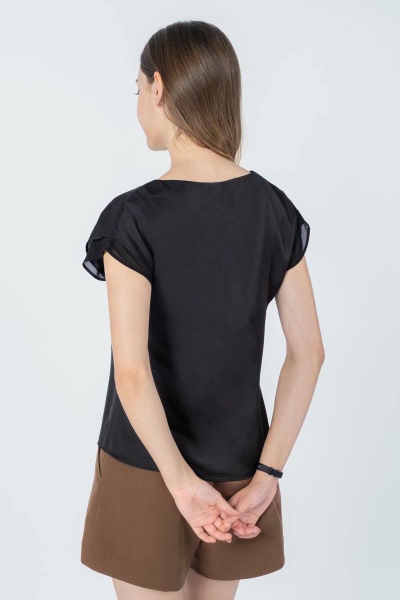 Áo Blouse Nữ Tay Ngắn Thanh Lịch FWBL23SS05C