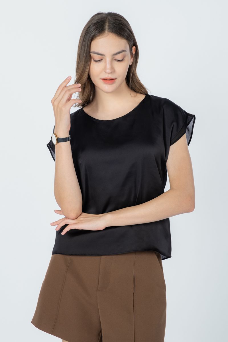  Áo Blouse Nữ Tay Ngắn Thanh Lịch FWBL23SS05C 