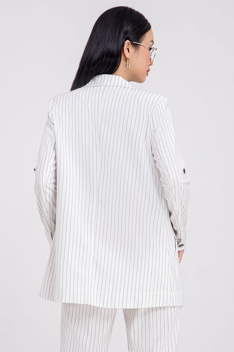 Áo blazer nữ kẻ sọc dọc FWBZ21SS01C