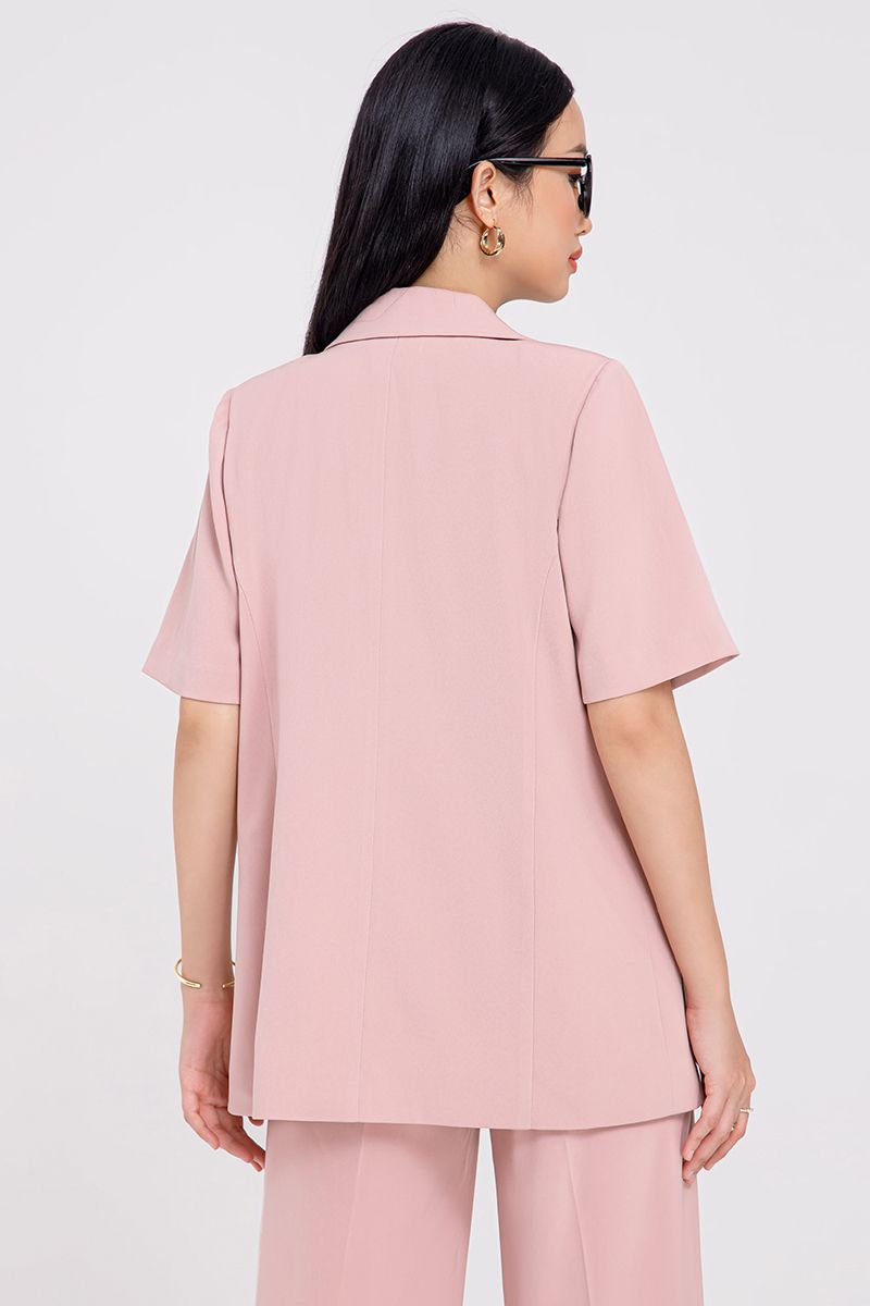 Áo khoác blazer nữ tay ngắn có túi FWBZ21SS07L