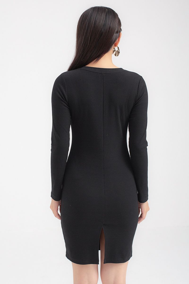 Đầm body tay dài trơn FWDR20FH14C