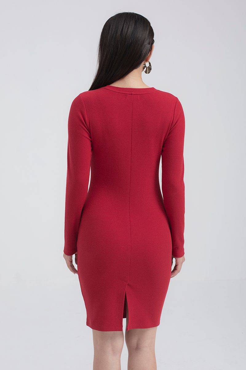 Đầm body tay dài trơn FWDR20FH14C