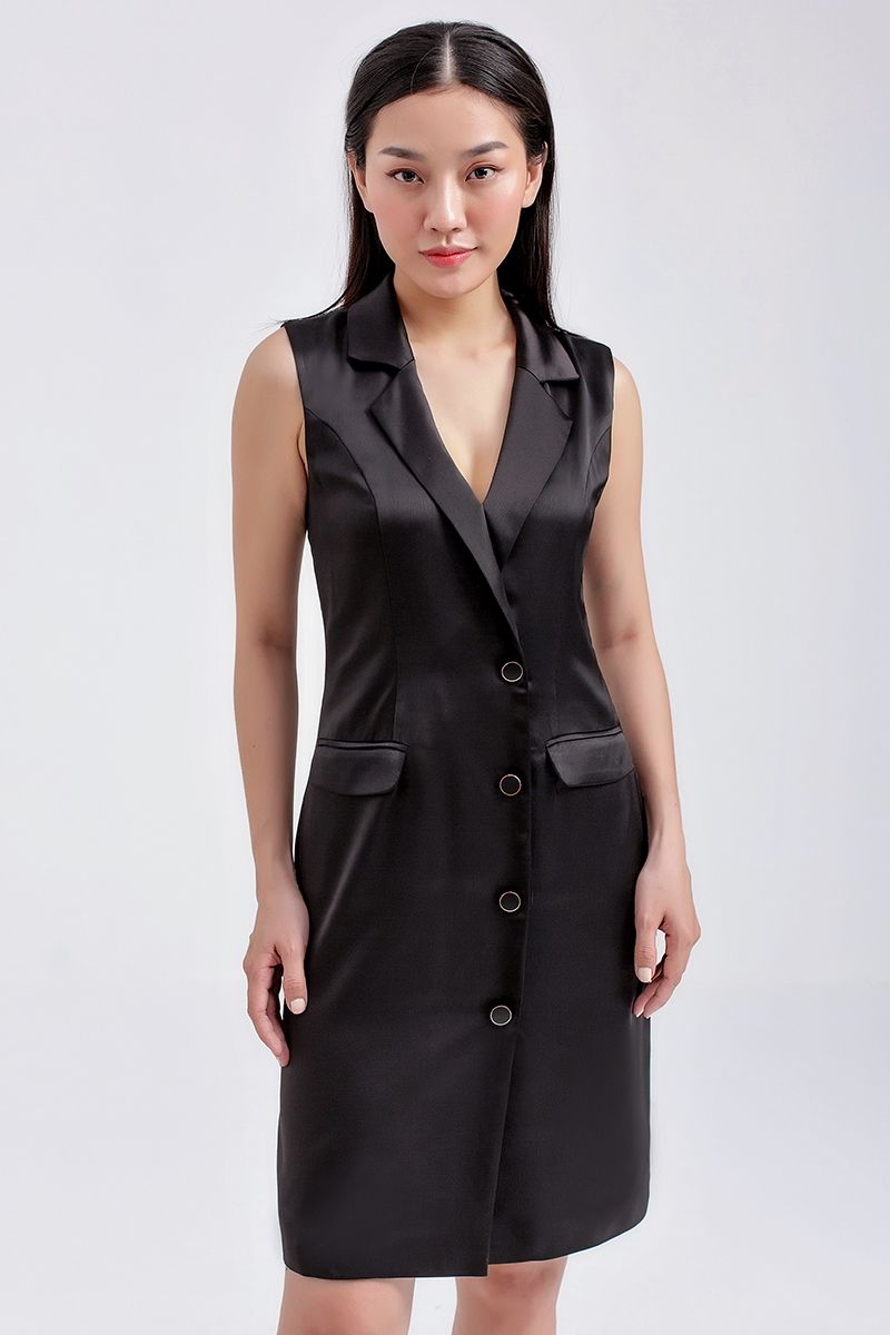 Đầm cổ vest FWDR20FH15P