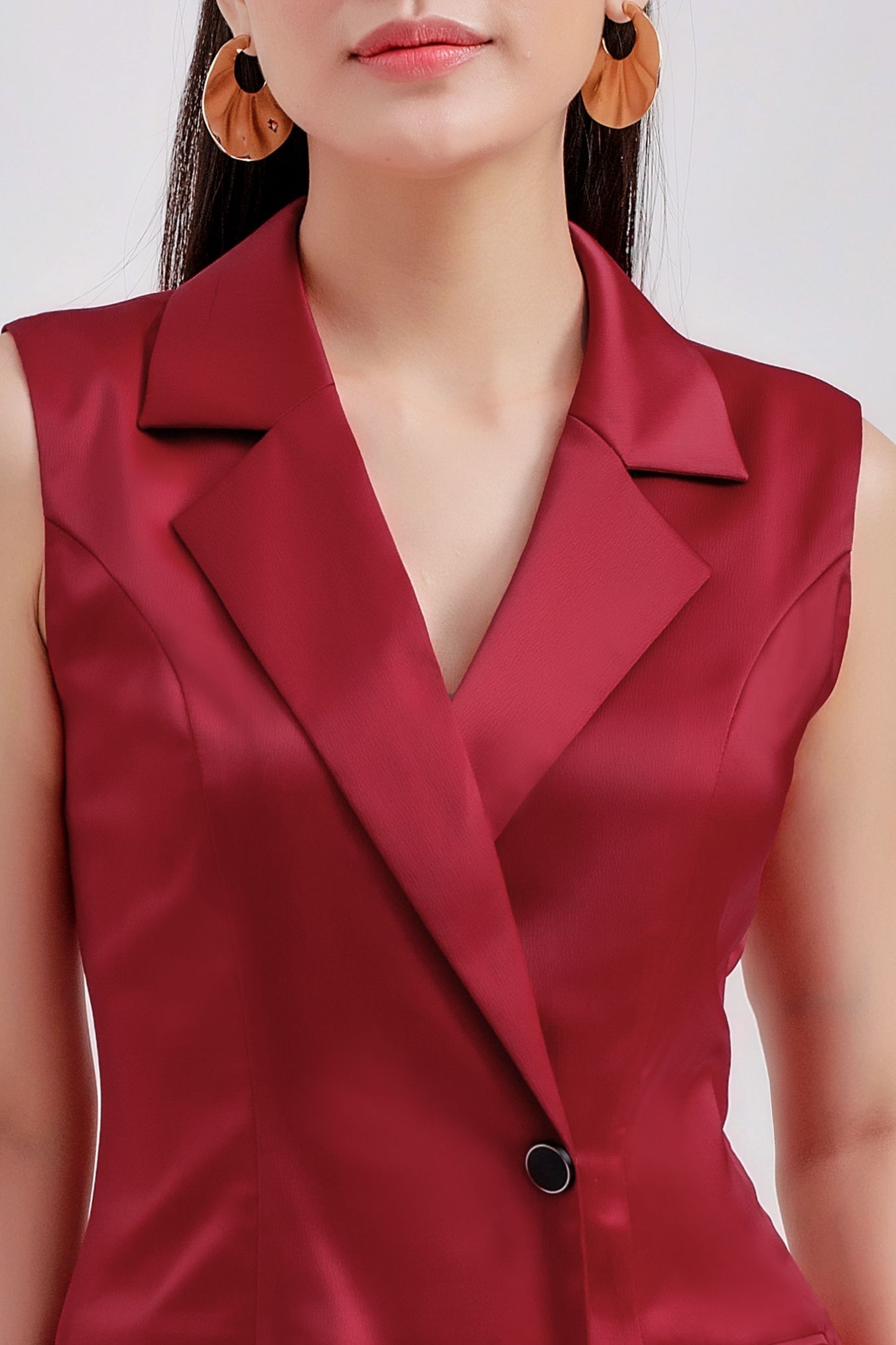 Đầm cổ vest FWDR20FH15P