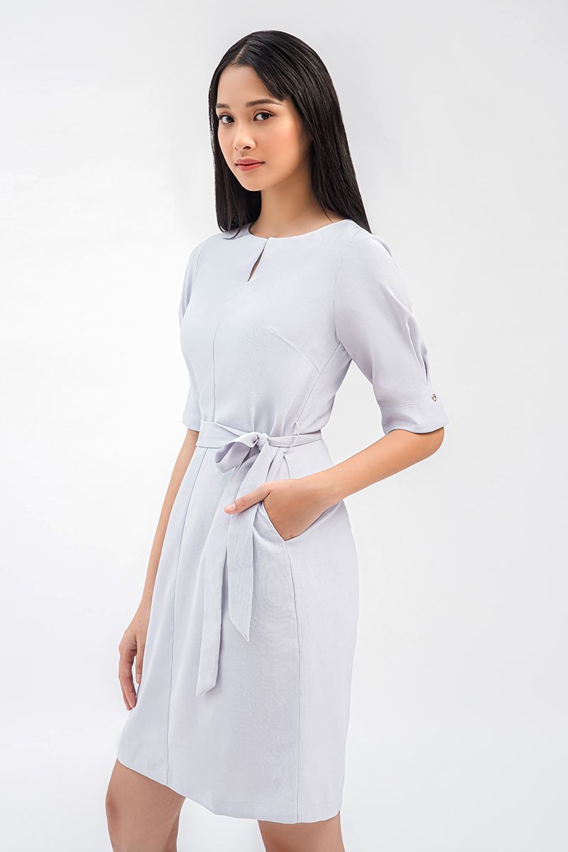 Đầm suông có dây thắt eo FWDR20FH24P