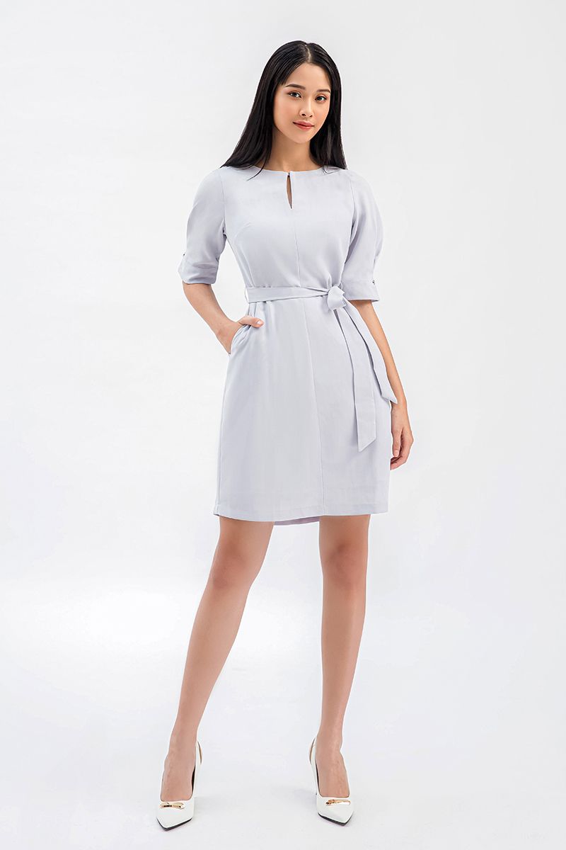 Đầm suông có dây thắt eo FWDR20FH24P