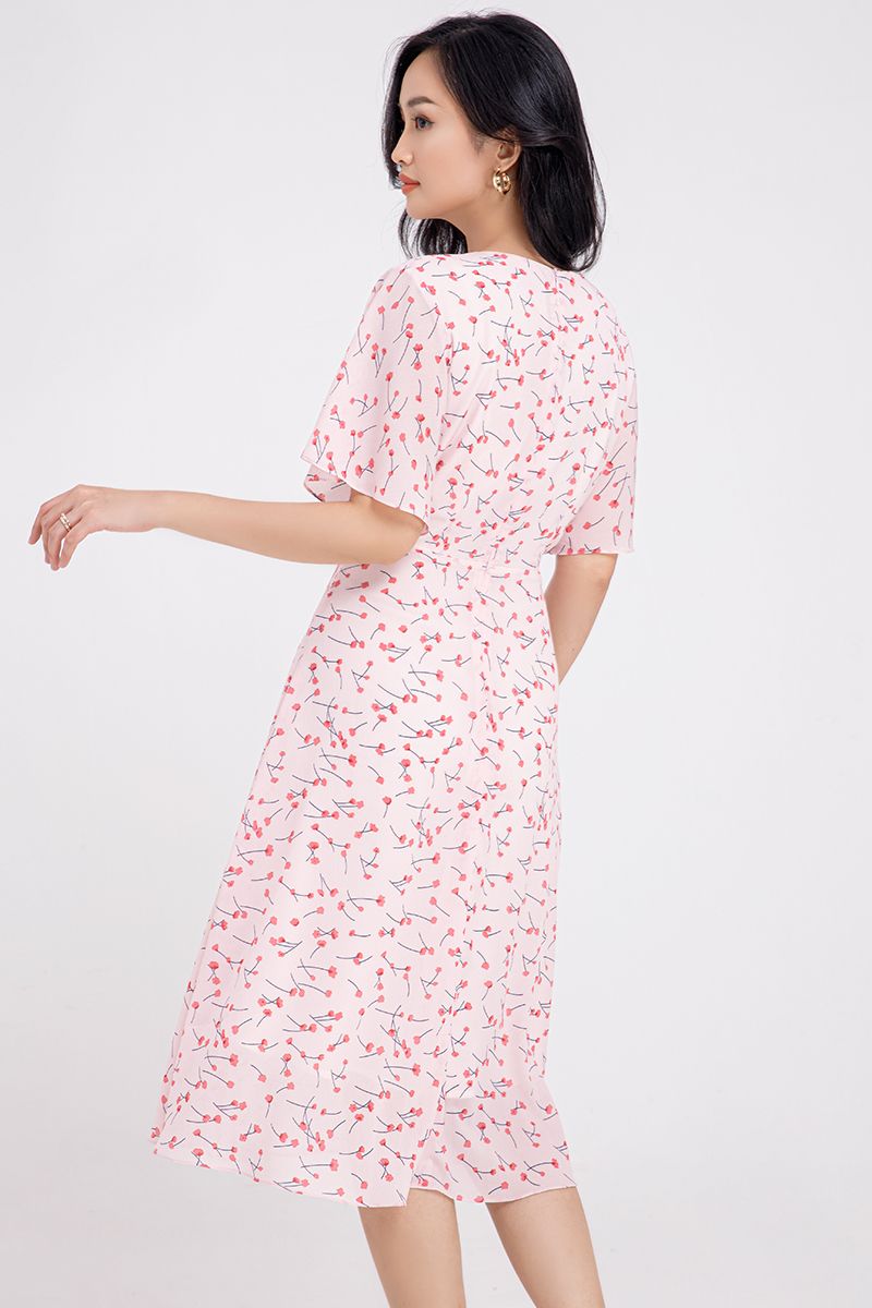 Đầm wrapdress thắt nơ nữ tính FWDR21SS02C