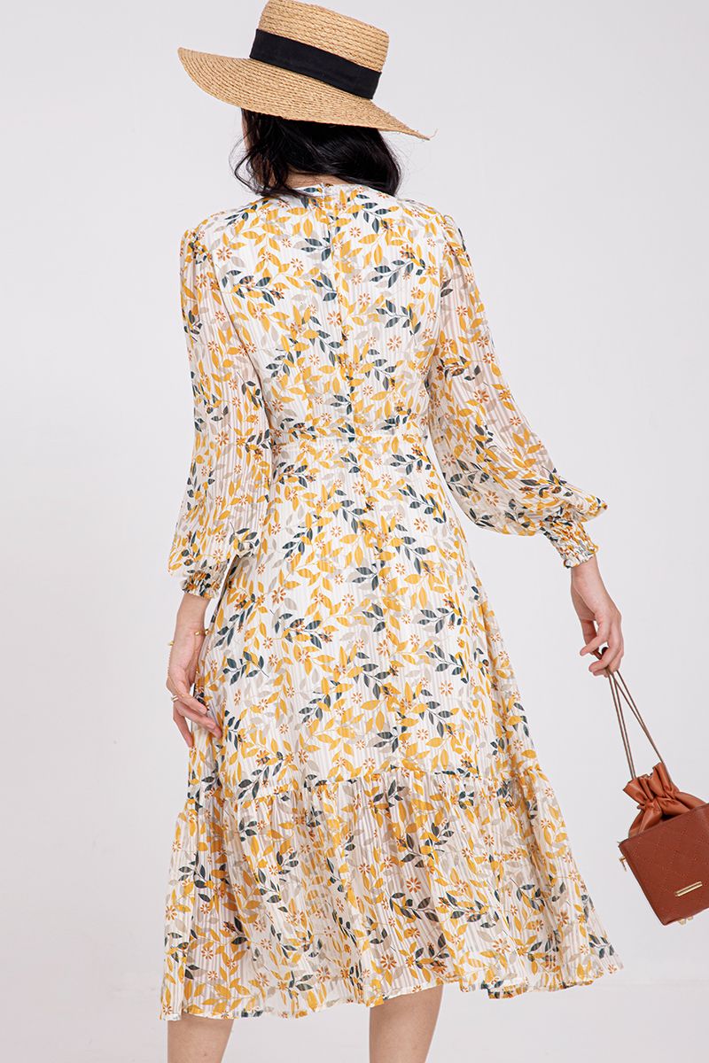 Đầm kiểu wrapdress họa tiết hoa FWDR21SS22L
