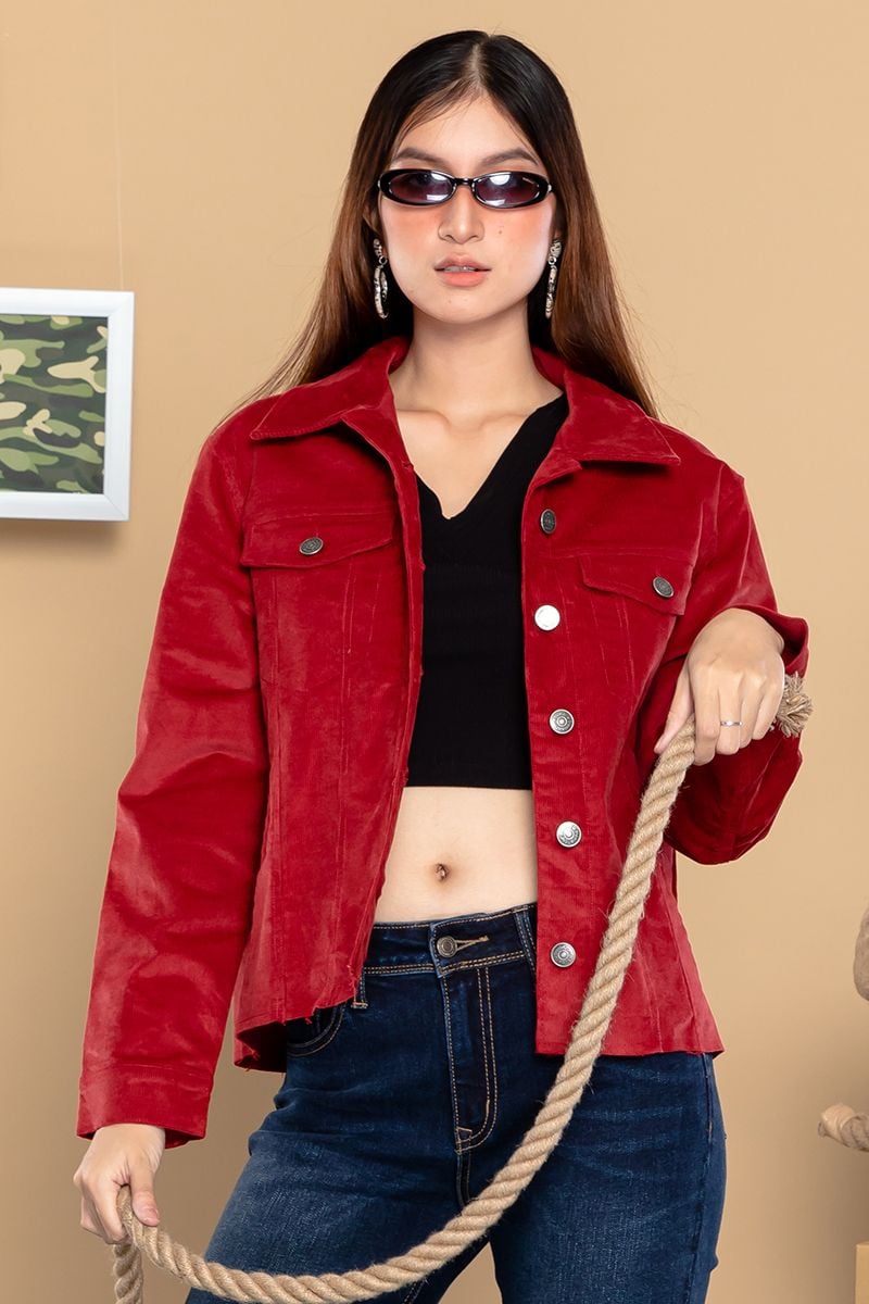 ÁO KHOÁC TICKE NHUNG NỮ FWJK19A004-L1