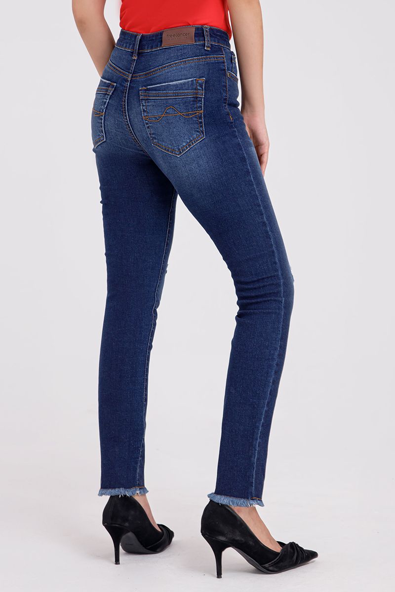 Quần jeans nữ form skinny có rách FWJN21SS18L