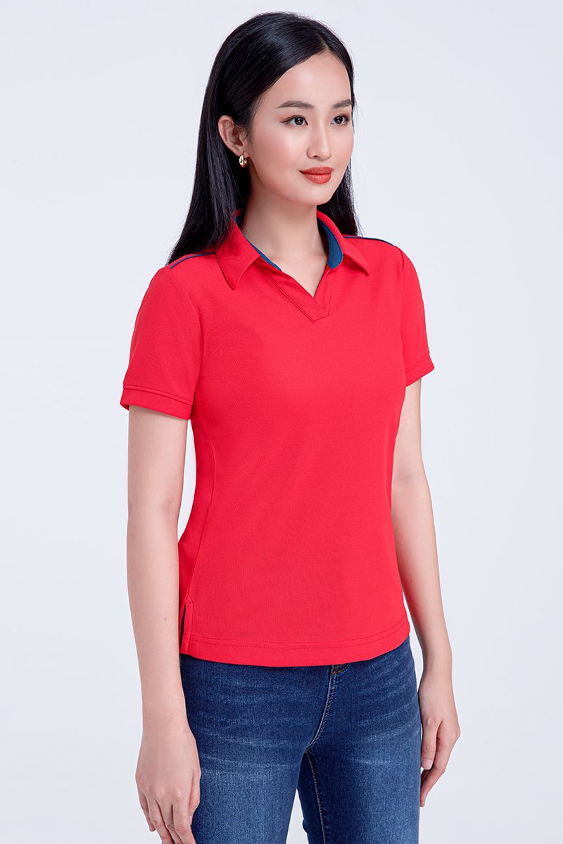 Áo thun cổ bẻ basic trơn FWKS21SS02C