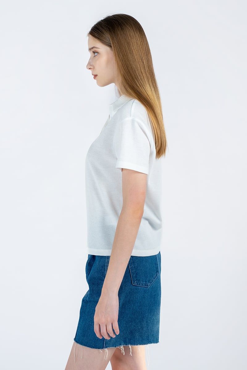 Áo Polo Nữ Tay Ngắn Dáng Croptop FWKS24SS01G