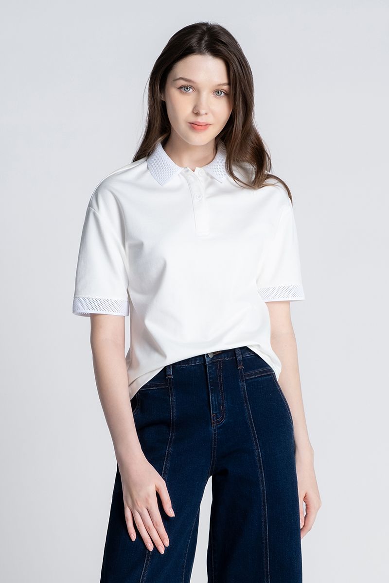 Áo Polo Nữ Cổ Lưới FWKS25SS11G