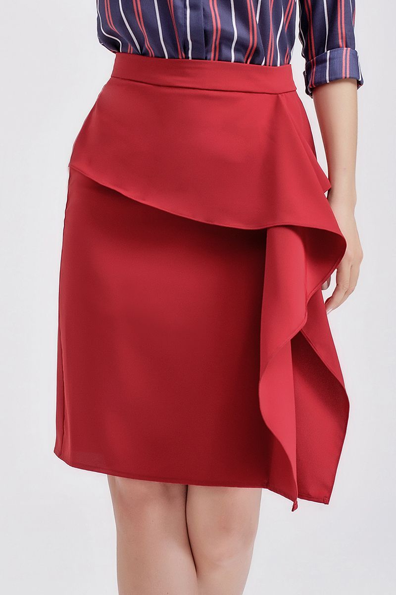 Váy peplum xếp bèo FWSK20FH10P