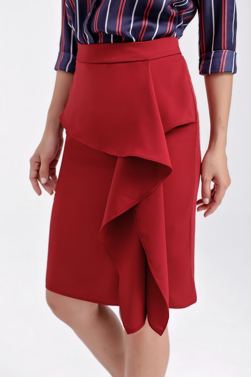 Váy peplum xếp bèo FWSK20FH10P